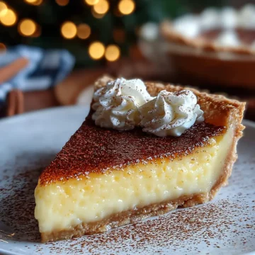 Amazing Christmas Eve Cinnamon Vanilla Custard Pie Delight