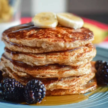 Healthy Banana Oatmeal Pancakes