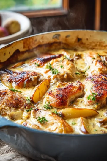French Chicken Casserole a la Normande
