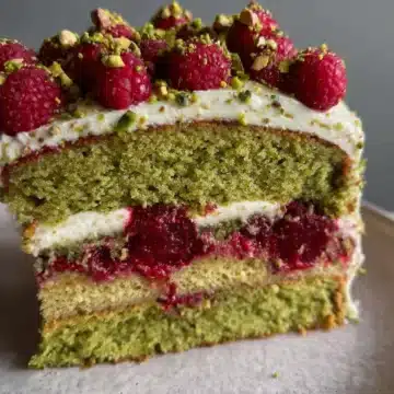 Pistachio Raspberry Cake