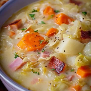 Creamy Ham and Cabbage Soup