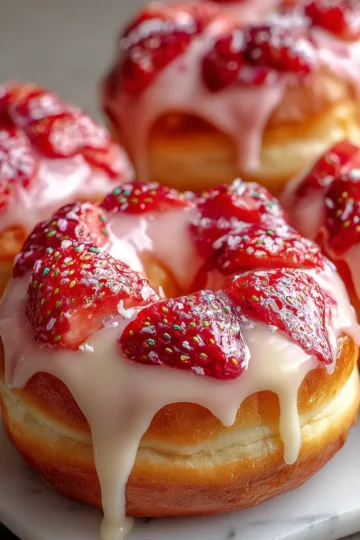 Strawberry Cheesecake Donuts