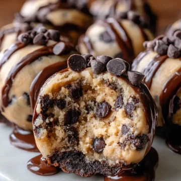 Chocolate Chip Cookie Dough Brownie Bombs