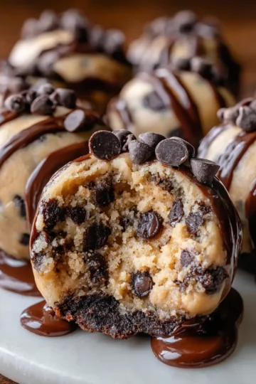 Chocolate Chip Cookie Dough Brownie Bombs