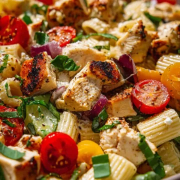 Mediterranean Chicken Pasta Salad