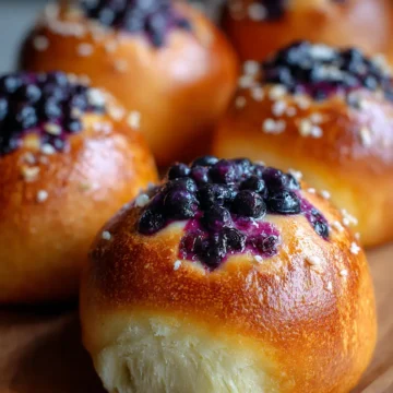 Blueberry Brioche Buns