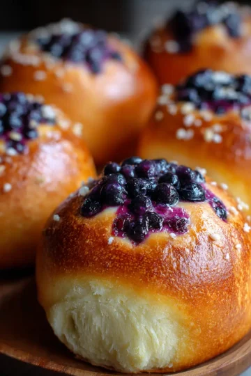 Blueberry Brioche Buns