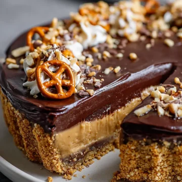Gluten‑Free Peanut Butter Chocolate Pretzel Pie