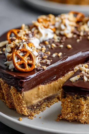Gluten‑Free Peanut Butter Chocolate Pretzel Pie