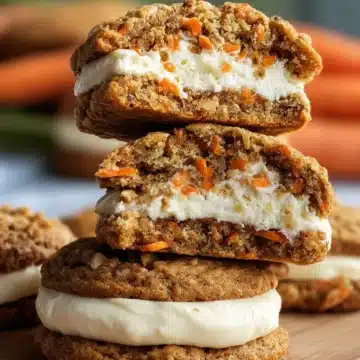 Carrot Cake Cookies Stuffed with Cream Cheese Frosting