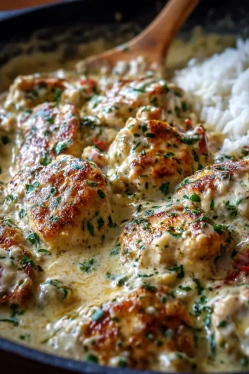 Creamy Parmesan Cottage Cheese Chicken Skillet