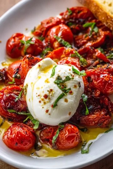 Roasted Tomatoes With Burrata