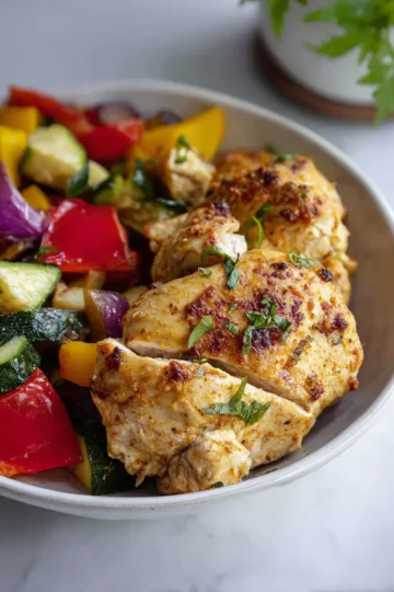 Air Fryer Chicken Breast with Vegetables